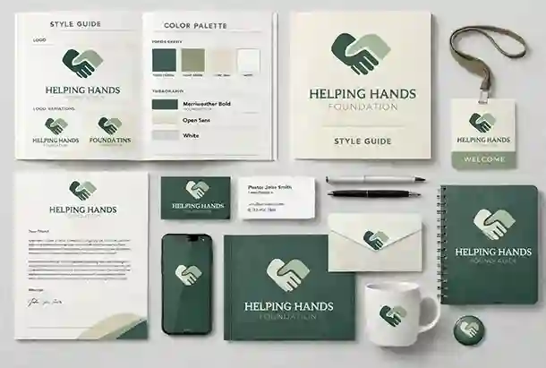Complete brand identity package including logo design, color palette, typography, and brand guidelines that reflect the nonprofit's mission and values